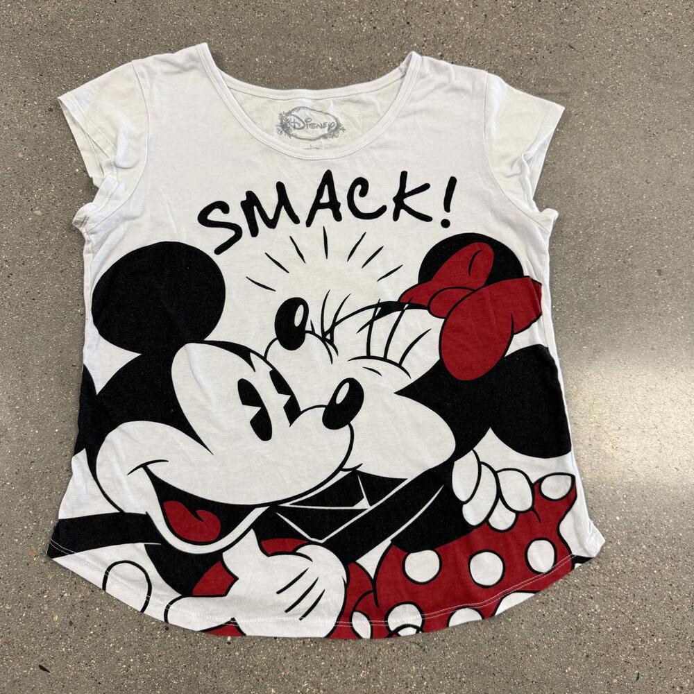 Disney Sleepwear Mickey & Minnie Big Face AOP Smack T-Shirt - L